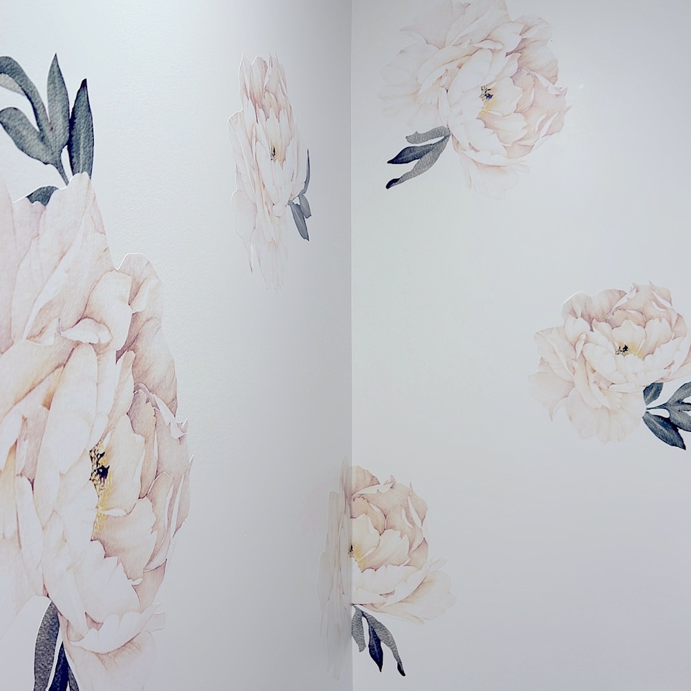 Wallpick Wallstickers White Peony 1.5 Sets